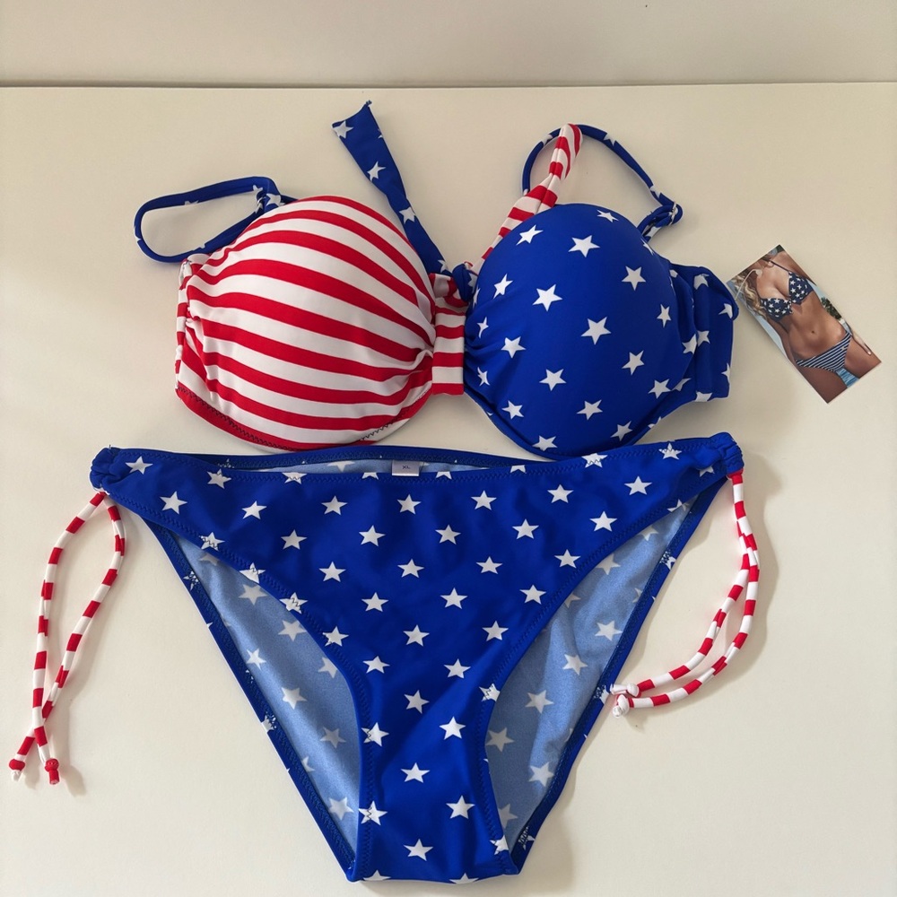 Red White and Blue Bikini XL